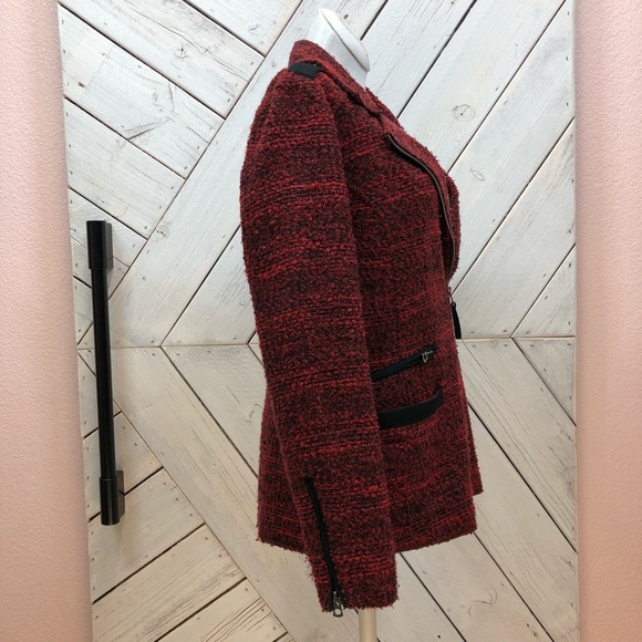 Lucky Brand Red & Black Jacket Blazer - Picture 4 of 7